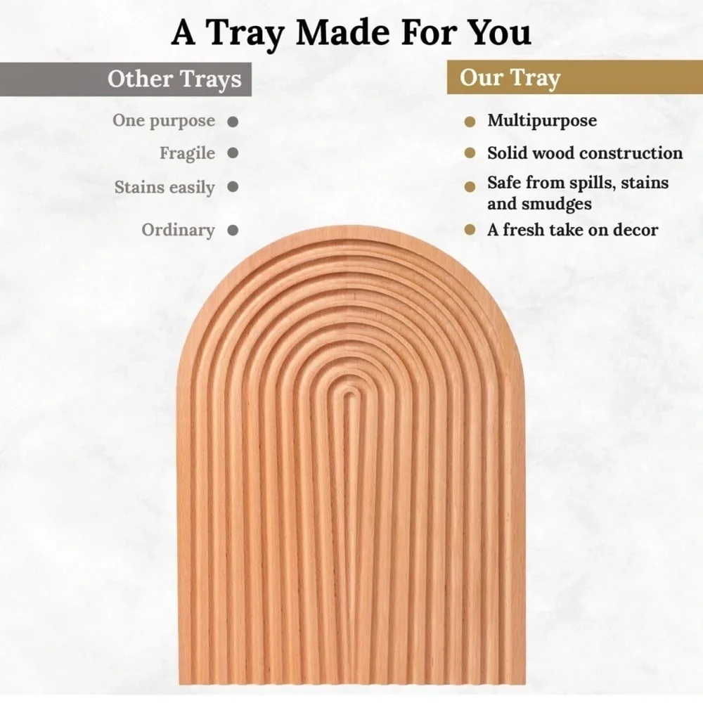 New Arch design tray wooden decorative servings tray cutting charcuterie board